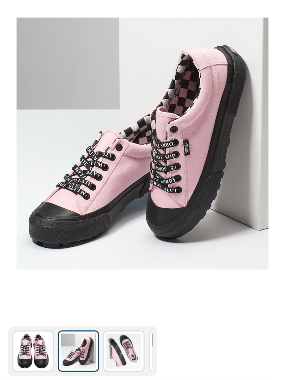 Vans x Lazy Oaf Pink Low-Top Sneakers NEW